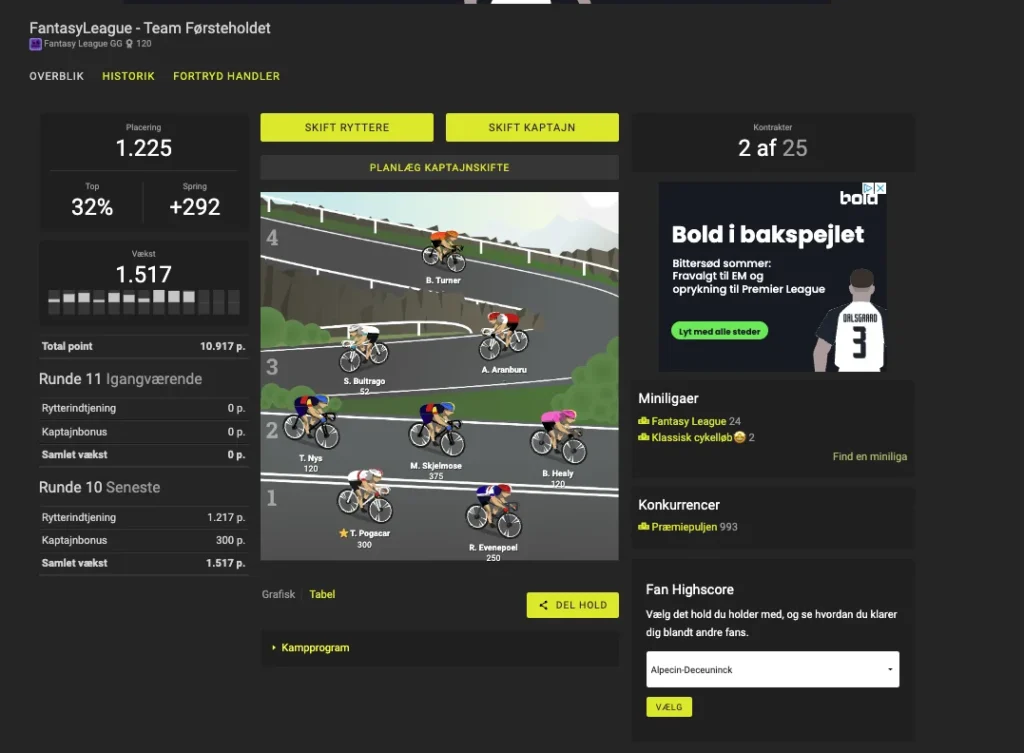 Klassiker Manager Runde 11 – Optakt til La Flèche Wallonne 2025 - Cykling - FantasyLeague Klassiker Manager Runde 11 – Optakt til La Flèche Wallonne 2025 - Cykling - FantasyLeague