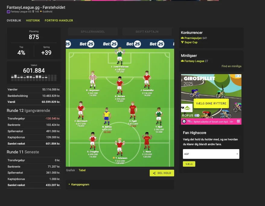 Super Manager Runde 12 – Overblik og resultater - Super Manager Super Manager Runde 12 – Overblik og resultater - Super Manager
