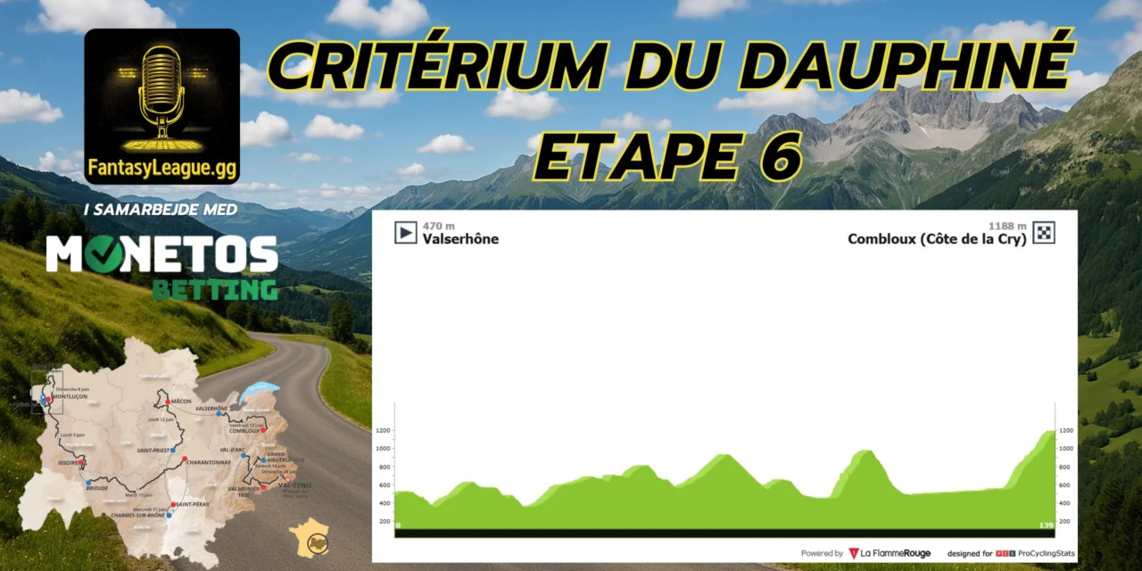 Criterium du Dauphine 2025 6. Etape – Optakt, Analyse & Anbefalinger   