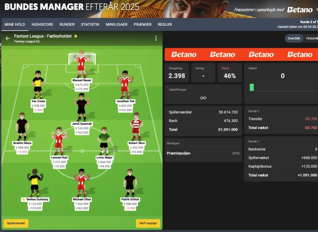 Bundesliga optakt – Bundes Manager runde 2 - Andre Spil - FantasyLeague Bundesliga optakt – Bundes Manager runde 2 - Andre Spil - FantasyLeague