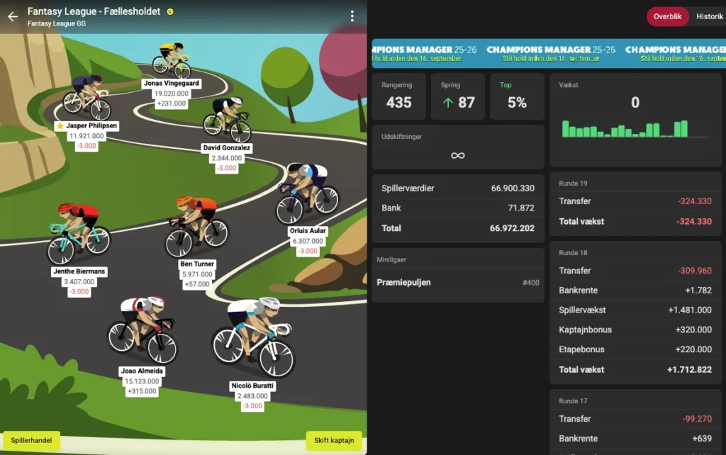 Vuelta a España 19. Etape Optakt, Analyse & Anbefalinger – Holdet.dk Vueltaspillet tips - Vueltaspillet - FantasyLeague Vuelta a España 19. Etape Optakt, Analyse & Anbefalinger – Holdet.dk Vueltaspillet tips - Vueltaspillet - FantasyLeague