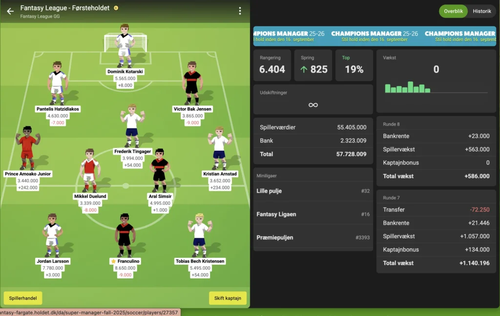 Super Manager – Optakt til runde 9 af Superligaen 2025/26 - Super Manager - FantasyLeague Super Manager – Optakt til runde 9 af Superligaen 2025/26 - Super Manager - FantasyLeague