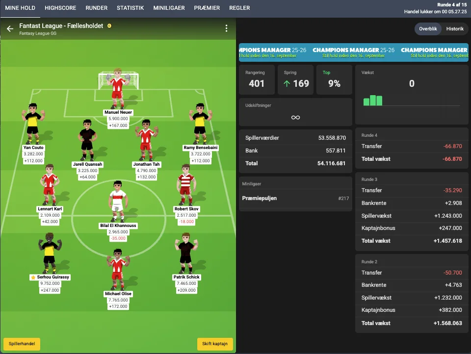 Bundesliga optakt – Bundes Manager runde 4 - Bundes Manager - FantasyLeague Bundesliga optakt – Bundes Manager runde 4 - Bundes Manager - FantasyLeague