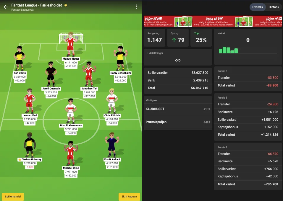 Bundesliga optakt – Bundes Manager runde 6 - Andre Spil - FantasyLeague