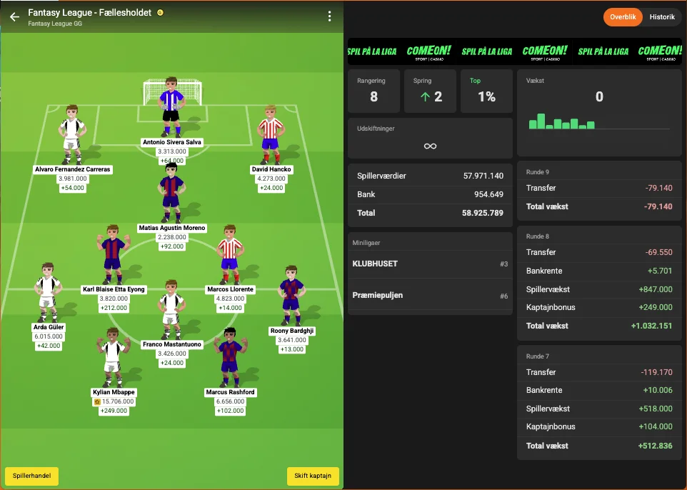 La Liga optakt – Liga Manager runde 9 - Liga Manager - FantasyLeague La Liga optakt – Liga Manager runde 9 - Liga Manager - FantasyLeague
