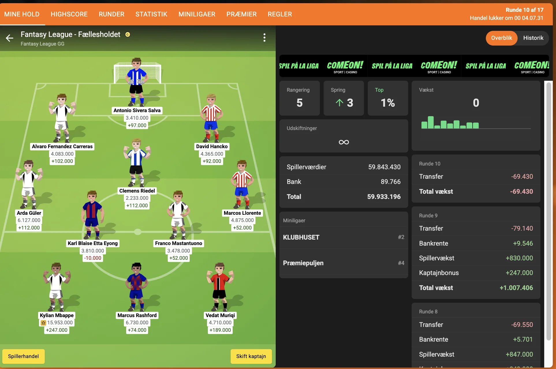 La Liga optakt – Liga Manager runde 10 - Andre Spil - FantasyLeague La Liga optakt – Liga Manager runde 10 - Andre Spil - FantasyLeague