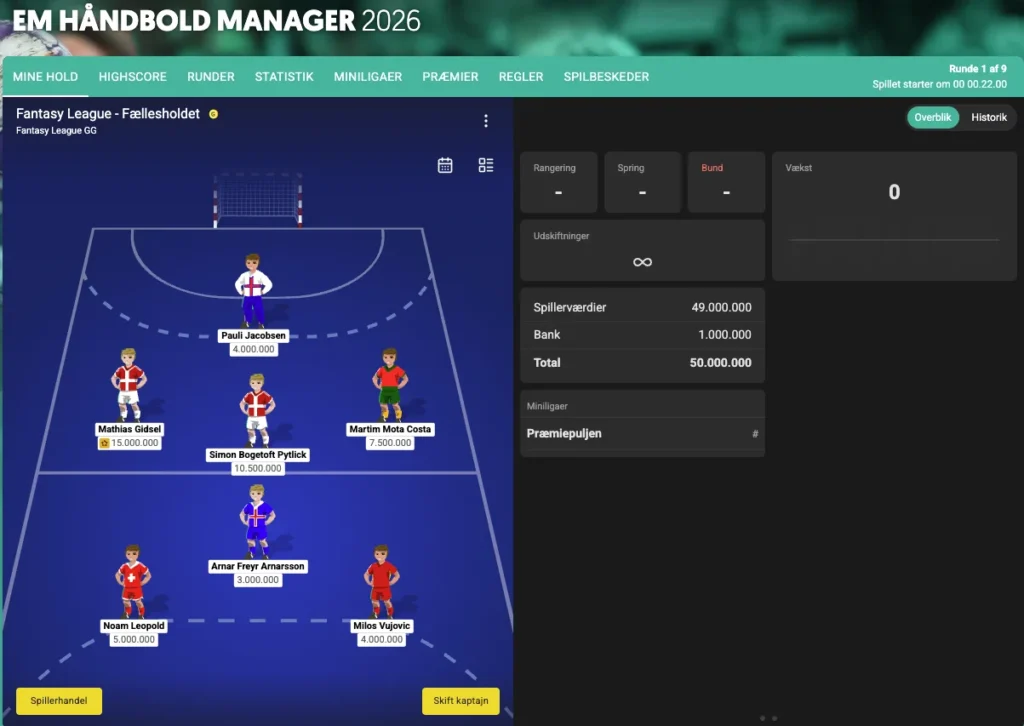 EM Manager 2026 - Her er fællesholdet - Andre Spil - FantasyLeague