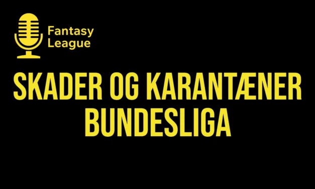 Bundesliga skader og karantæner før 8. runde