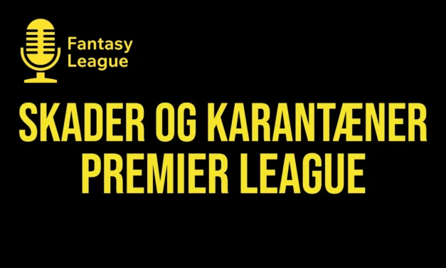 Premier League skader og karantæner før 9. runde